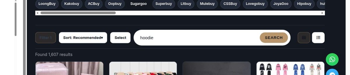 Hoodie search in the SugarGoo catalogue on w2clinks